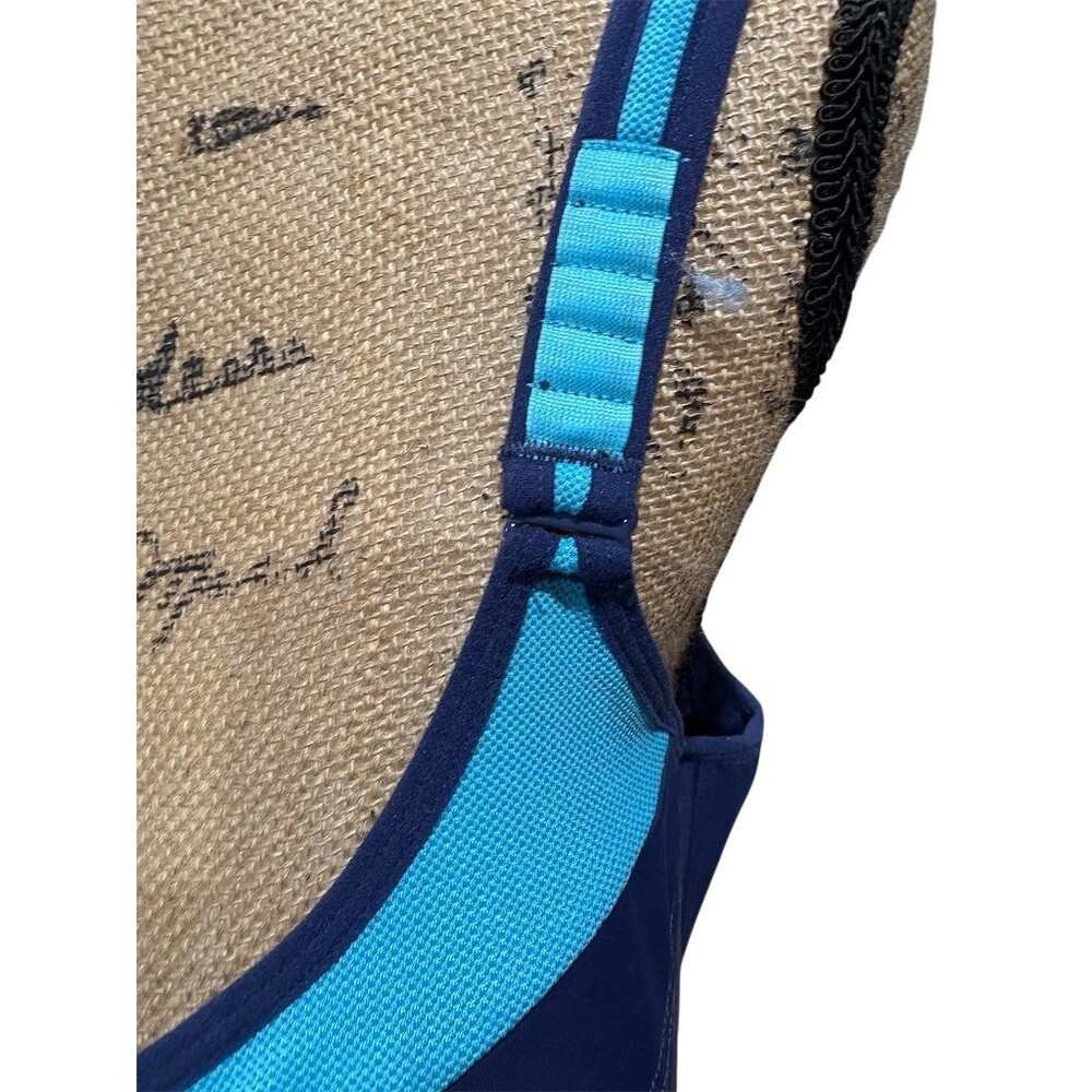 Adore Me Sports Bra Womens 38DDD Blue Colorblock Full Coverage Support - Picture 3 of 10